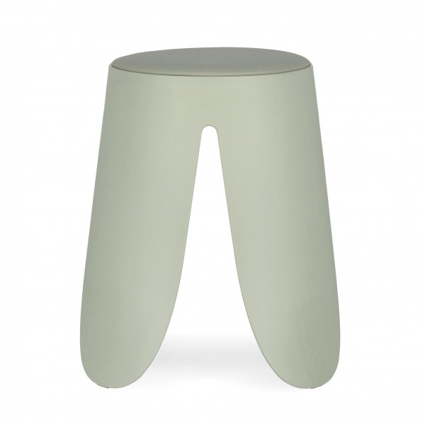 sgabello in plastica da ingresso con seduta in similpelle