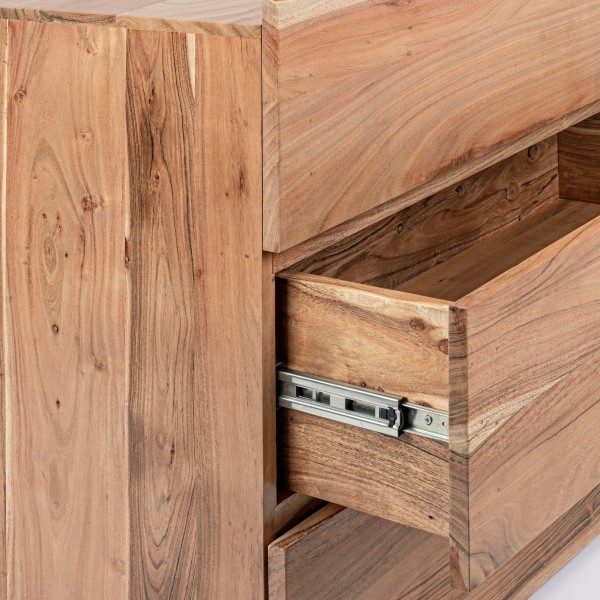 Dettaglio Cassettiera in legno con 6 cassetti modello Aron Bizzotto