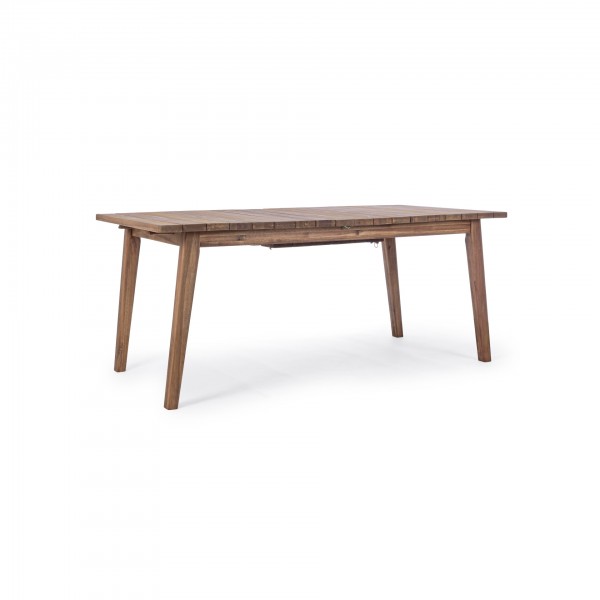 Vista diagonale Tavolo allungabile 180/240in legno D'Acacia modello Varsavia Totò Piccinni