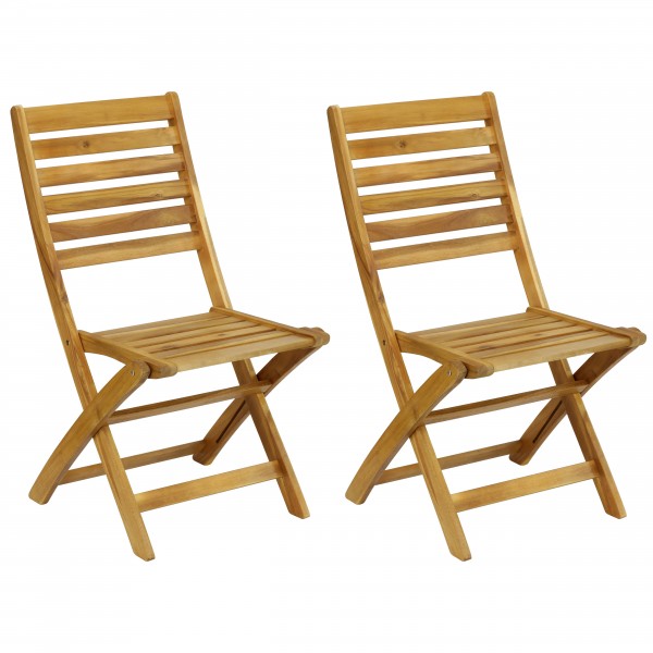 Sedia pieghevole in legno D'Acacia per esterno da giardino modello Bali Totò Piccinni