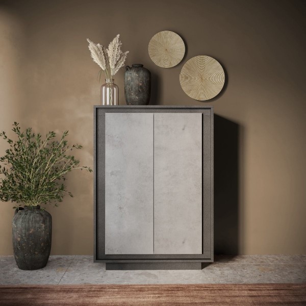 mobile contenitore in legno con 2 ante made in italy modello Avalon Totò Piccinni