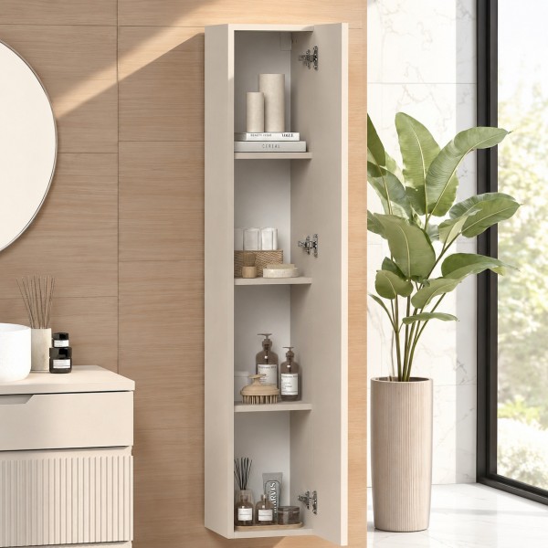 Mobile Colonna Bagno sospesa con 1 anta finitura cashmere modello NILO Totò Piccinni
