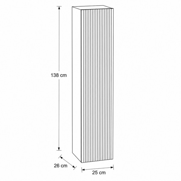 Specifica dimensioni Mobile Colonna Bagno sospesa con 1 anta finitura cashmere modello NILO Totò Piccinni