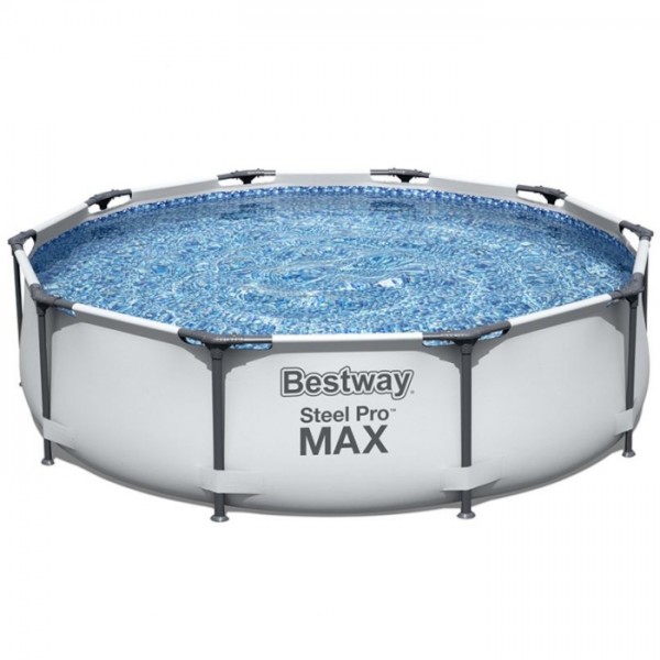 Piscina Fuori terra rotonda, Power Steel colore Grigio Chiaro modello Bestway Totò Piccinni