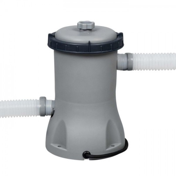 Piscina Fuori terra rettangolare, Power Steel colore Grigio Chiaro modello Bestway Totò Piccinni