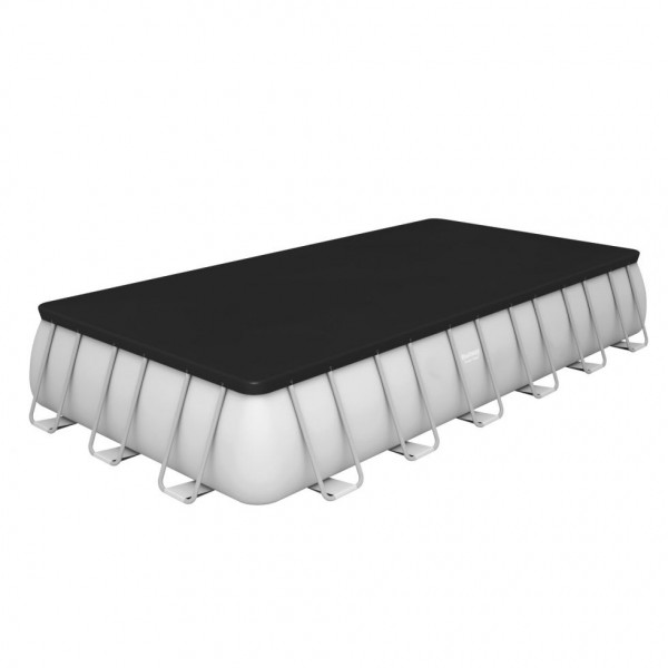 Piscina Fuori terra Rettangolare Power Steel colore Grigio Chiaro modello Bestway Totò Piccinni