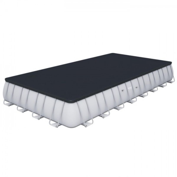 Piscina Fuori terra rettangolare, Power Steel colore Grigio Chiaro modello Bestway Totò Piccinni