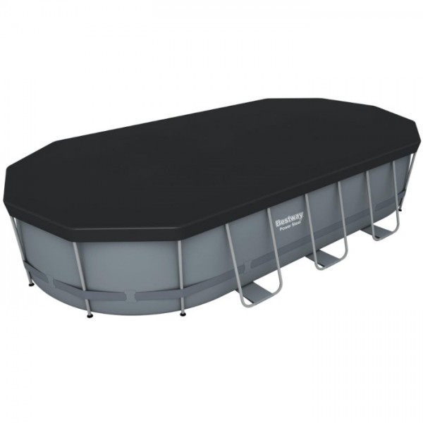 Piscina Fuori terra ovale, Power Steel colore Grigio Scuro modello Bestway Totò Piccinni