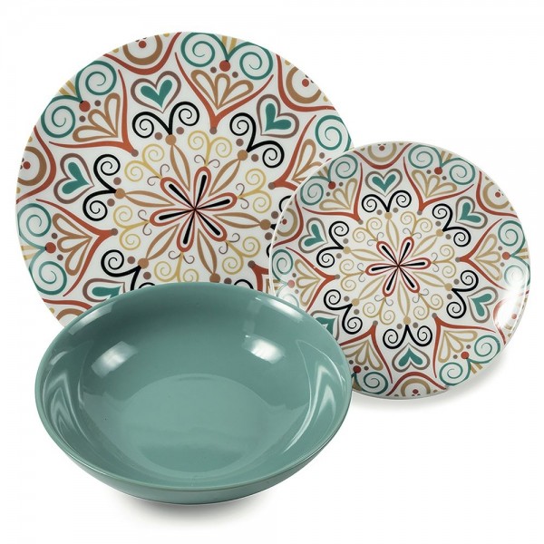 Tris Set Piatti 18 Pz da Tavola SHARM in Porcellana - Villa D'Este