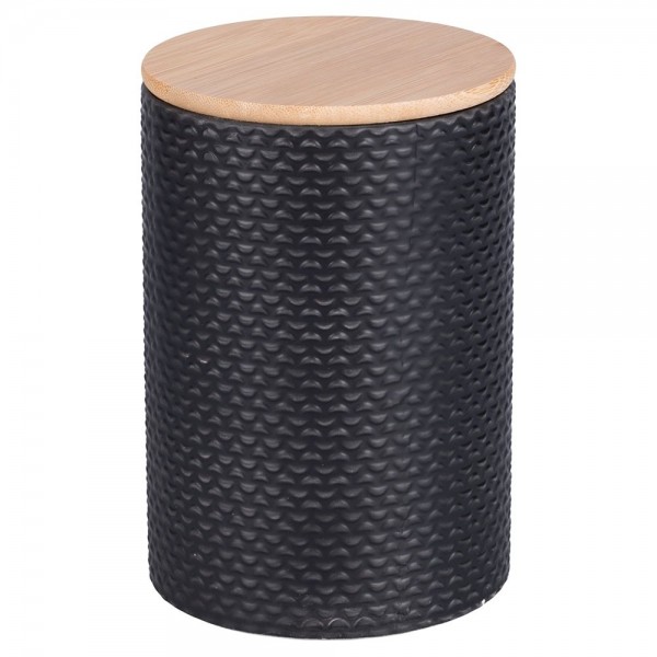 barattolo conservazione da cucina in gres nero modello Circle Villa D'Este
