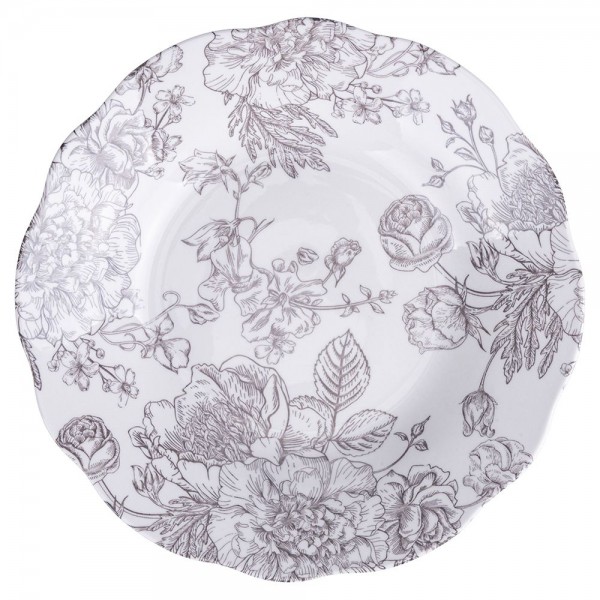 Piatto fondo Set Piatti 18 Pz da Tavola MADAME GREY in Porcellana - Villa D'Este 