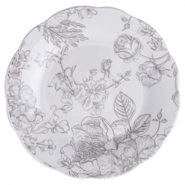 Piatto frutta Set Piatti 18 Pz da Tavola MADAME GREY in Porcellana - Villa D'Este 