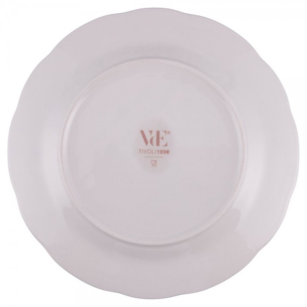 Vista da dietro Set Piatti 18 Pz da Tavola MADAME GREY in Porcellana - Villa D'Este 