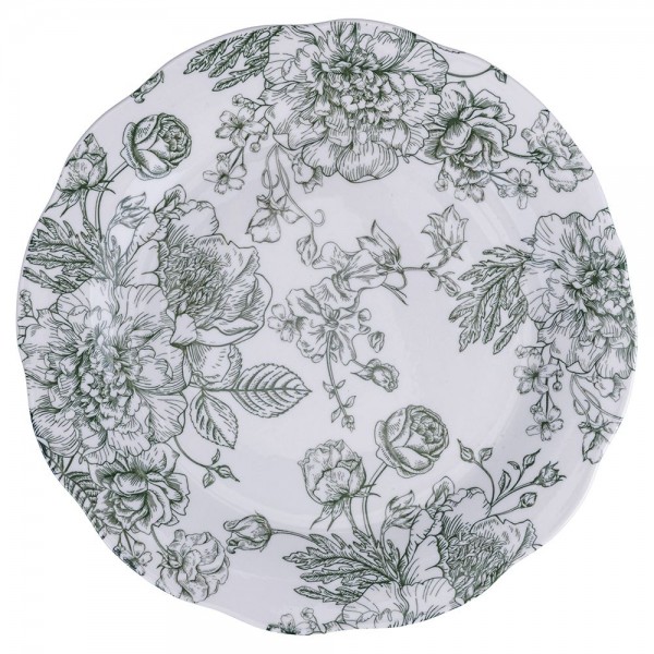 Piatto piano Set Piatti 18 Pz da Tavola MADAME GREEN in Porcellana