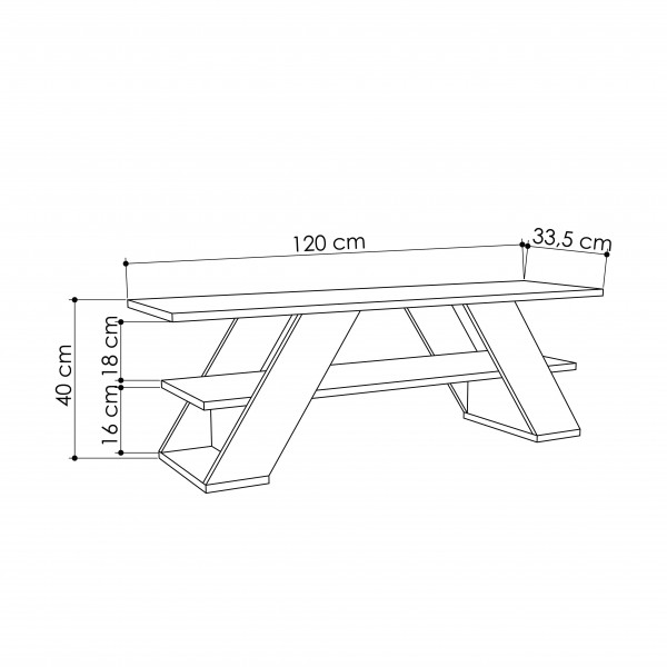 mobile porta tv in legno specifica delle dimensioni