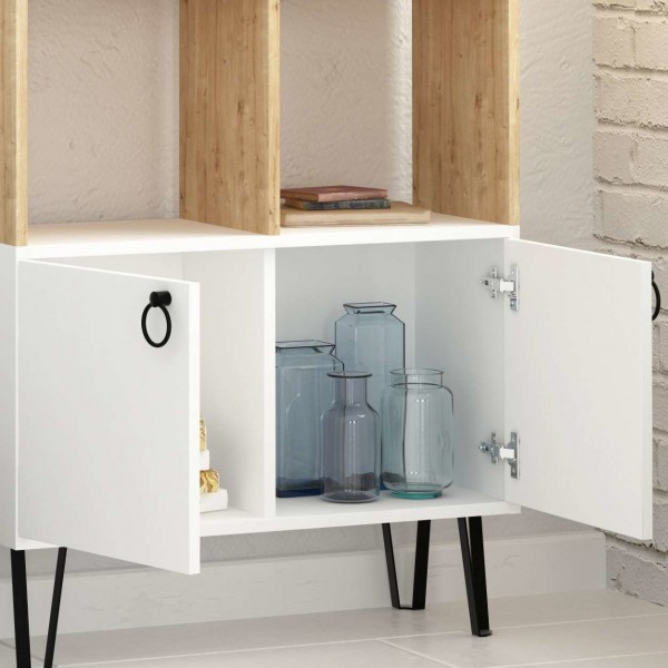 Mensola libreria stile vintage in legno massello