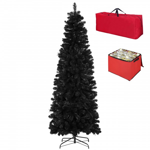 Albero di Natale NERO SLIM  Eleganza per le tue Festività