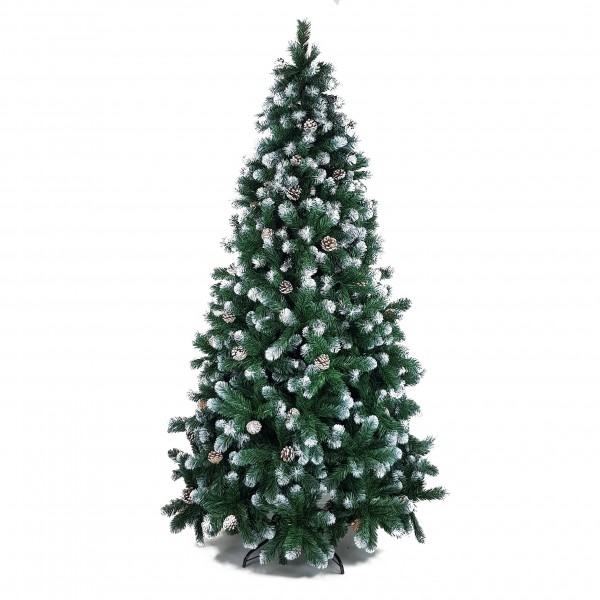 albero di natale con pigne con punte innevate Noel Totò Piccinni