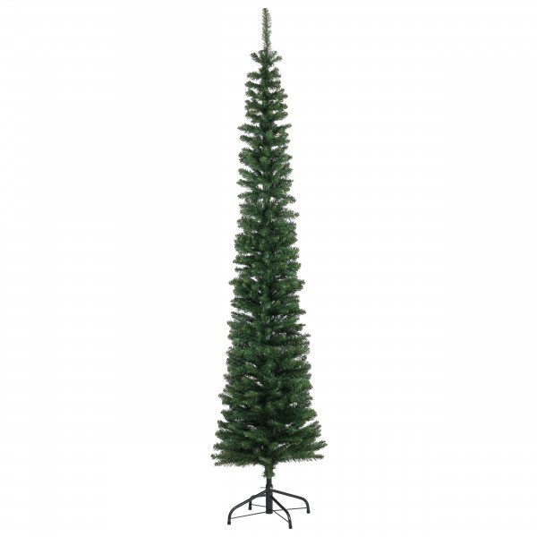 Albero di Natale Slim Artificiale AVORIAZ, Montaggio Veloce, Folto, Super Slim