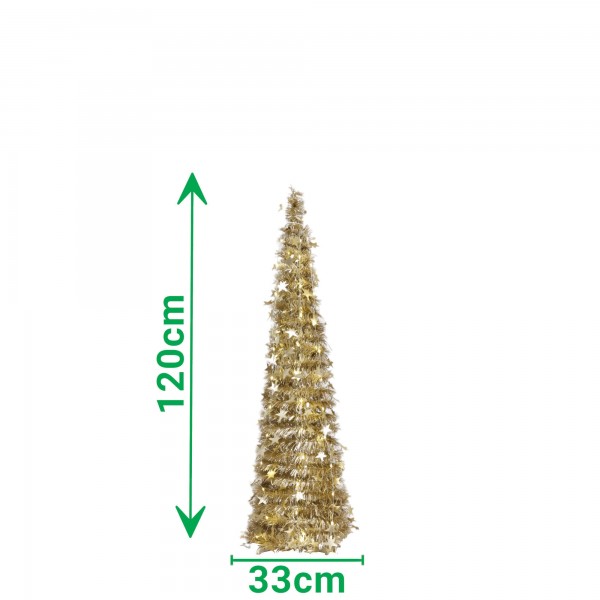 misure albero di natale oro antico 120 cm pop up slim totò piccinni