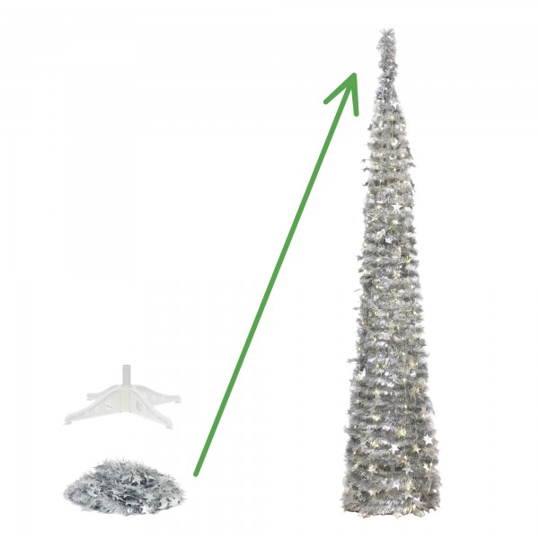 albero di natale argento elegante
