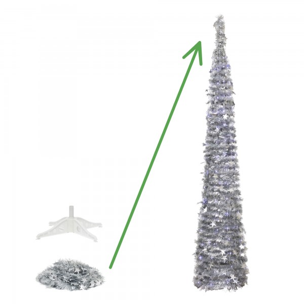 albero di natale argento ghiaccio