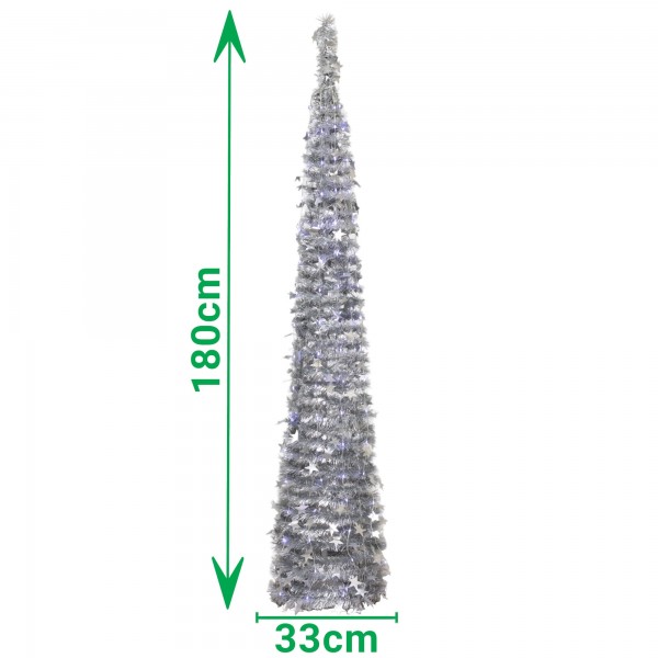albero di natale argento contemporaneo