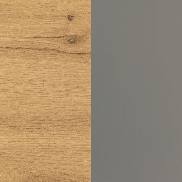 Specifica colore Armadio guardaroba in legno colore "Grigio Laccato/Rovere Miele" 2 ante e 6 ripiani modello Zenit Totò Piccinni