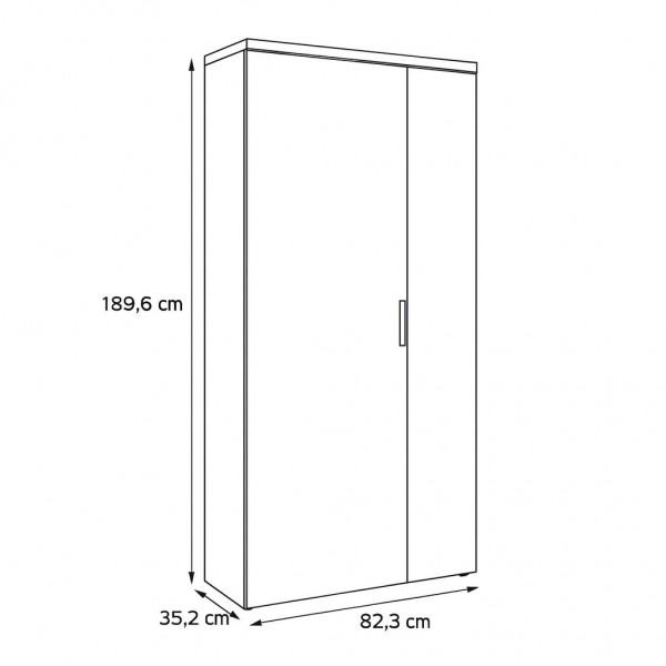 Specifica dimensioni Armadio Multiuso 2 ante Bianco Laccato/Effetto Marmo modello Orbis Totò Piccinni