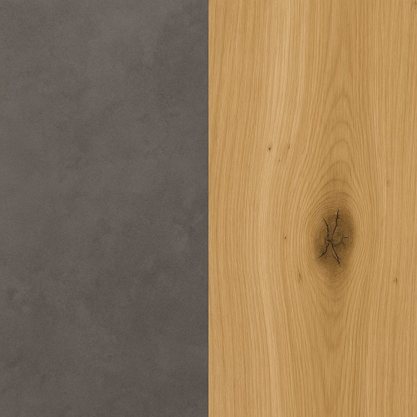 Specifica colore Armadio guardaroba in legno colore "Grigio Cemento/Rovere Miele" 6 ripiani modello Dubai Totò Piccinni
