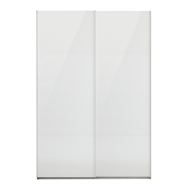 armadio due ante scorrevoli bianco lucide, colore struttura rovere artisan. Modello Sliding, Totò Piccinni