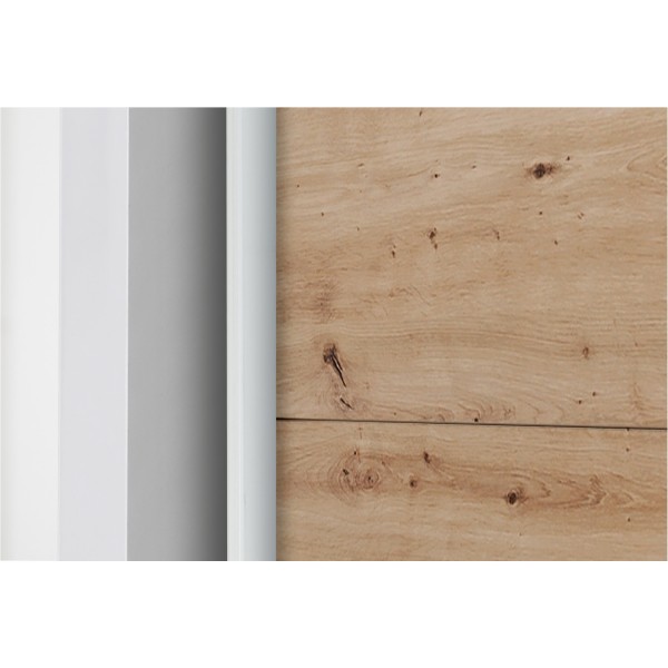 Specifica dimensioni Armadio in legno struttura Bianco con due ante scorrevoli, Rovere Artisan modello Sliding Totò Piccinni