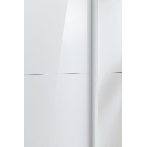 Dettaglio Armadio ante scorrevoli  in legno struttura Rovere Artisan con due ante scorrevoli, Bianco Lucido modello Sliding Totò Piccinni
