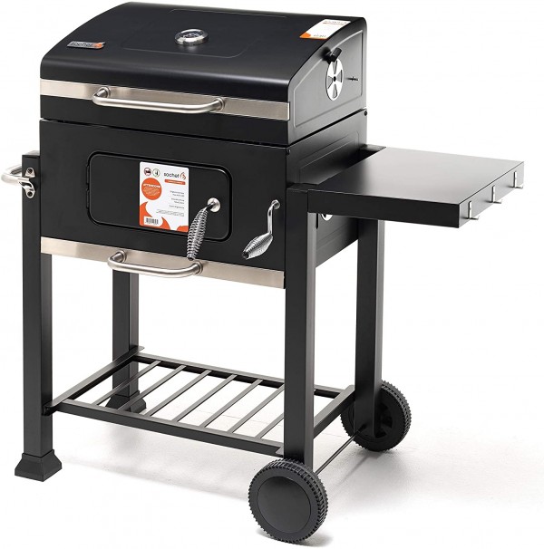 Barbecue Grill a Carbonella Gringo Regolabile con Ruote