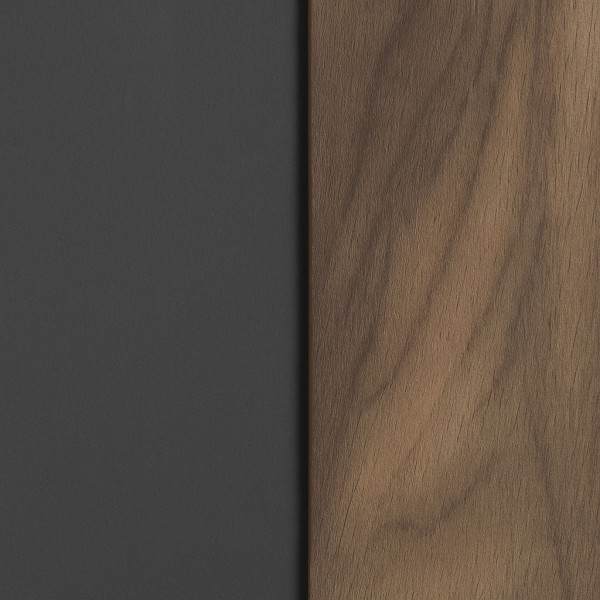 Specifica colore Madia moderna colore "Grigio Scuro Laccato/Noce Brera" con 2 ante 2 cassetti e 1 vano modello Celestia Totò Piccinni