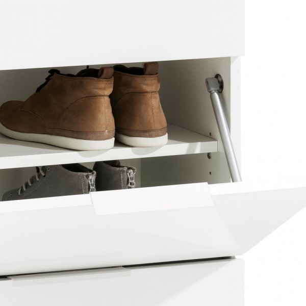 Dettaglio Mobile contenitore doppio cassetto in legno colore "Bianco Laccato/Rovere Riviera" con 6 cassetti modello Orbis Totò Piccinni