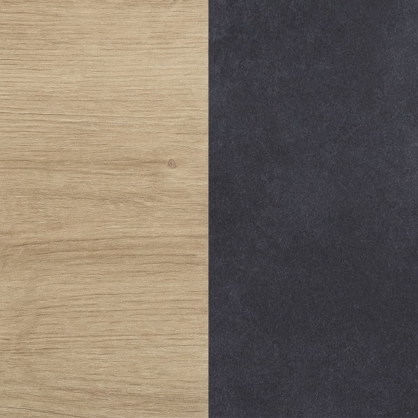 Specifica colore Mobile contenitore moderno in legno "Rovere/Grigio Antracite" 3 ante e 2 ripiani modello Nova Totò Piccinni