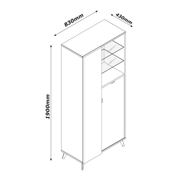 mobile colonna specifica delle dimensioni