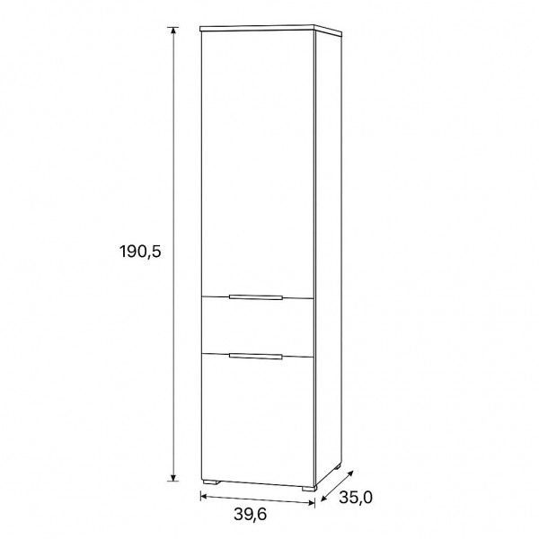 Specifica dimensioni Colonna Bagno in Legno colore Cashmere/effetto Marmo Nero con 2 ante e 1 cassetto modello Armonia Totò Piccinni