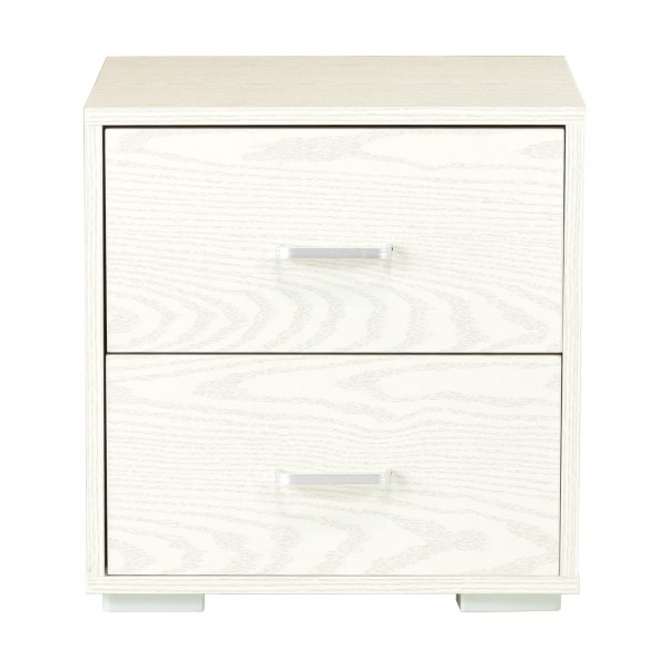 comodini piccoli 2 cassetti immagine frontale colore rovere sbiancato chiaro Totò Piccinni vista frontale