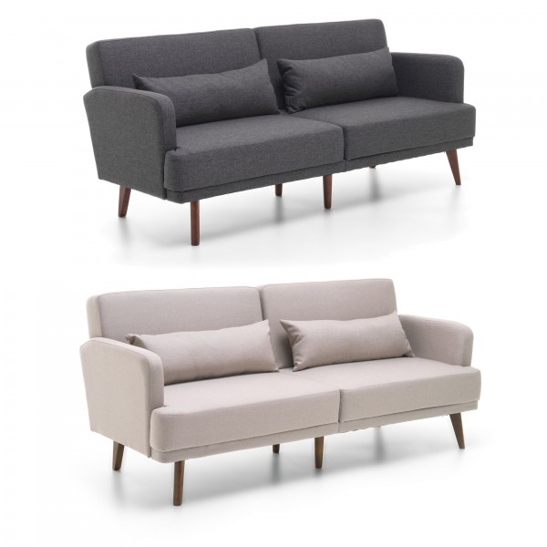 divano letto in tessuto due colorazioni