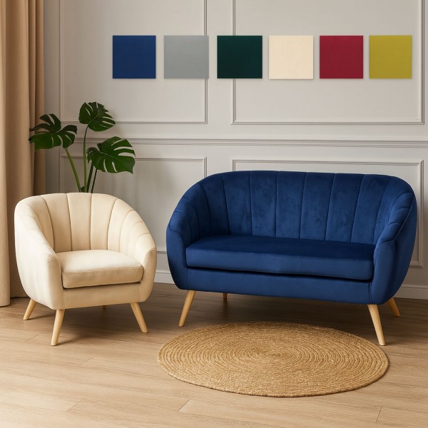 Copertina divani e poltroncine in velluto modello pilar totò piccinni