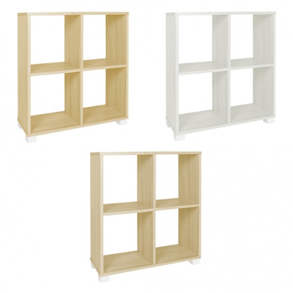 libreria scaffale in legno 4 scomparti