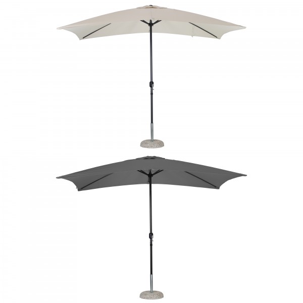 Ombrellone da giardino con palo centrale in alluminio rettangolare 2x3 metri colore modello Pully Totò Piccinni