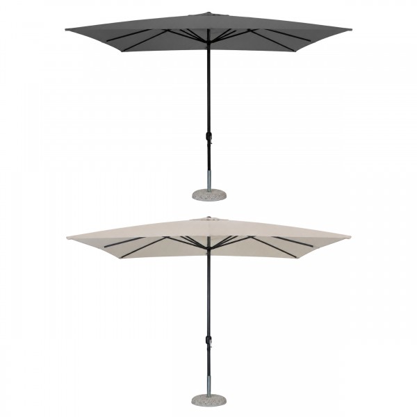 Ombrellone da giardino con palo centrale in alluminio forma rettangolare 3x4 metri colore modello Pully Totò Piccinni