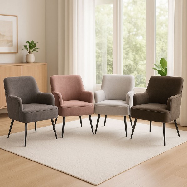 Copertina poltroncine moderna da ingresso con gambe in metallo