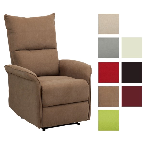 Copertina Poltrona Relax reclinabile manuale con poggiapiedi ecopelle bordeaux modello Lisbona Totò Piccinni