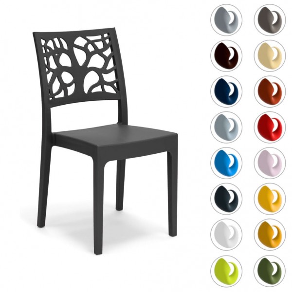 Sedia in polipropilene TETI design impilabile 