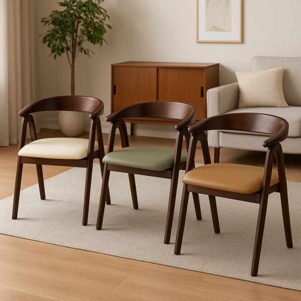 Copertina sedie in legno massello con seduta in similpelle modello Elba Totò Piccinni