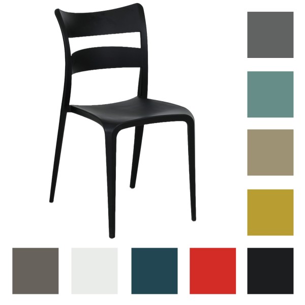 copertina sedie in polipropilene design moderno ed impilabile modello Onda Totò Piccinni